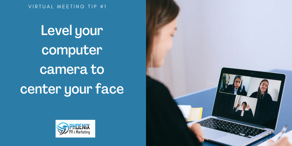 PhxPRMarketing's tweet photo. Ever been on a video call and there's that one participant whose feed showcases a chin? Don't do that! Our #TuesdayTip is to check your camera angle before your virtual meeting to ensure your face is centered.
#tiptuesday #virtualmeetingtips #videoconference #phoenixPR #prphx https://t.co/OQOc4ZxP2V