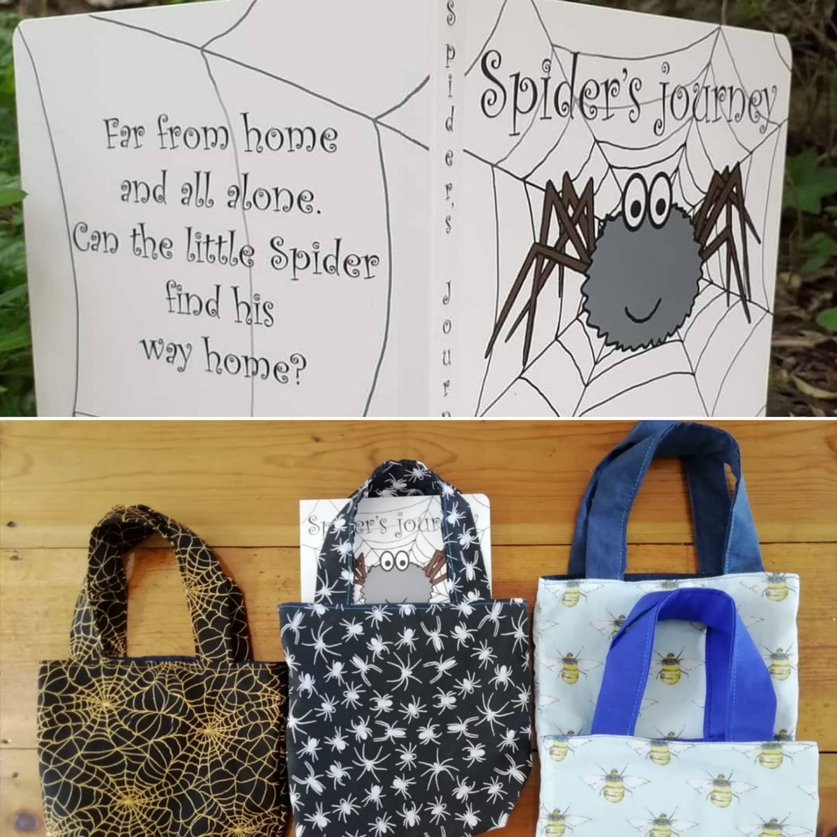 creations_raven's tweet photo. Our little book and book bag set in our Etsy shop. £12 free postage! https://t.co/MjrEM9odId