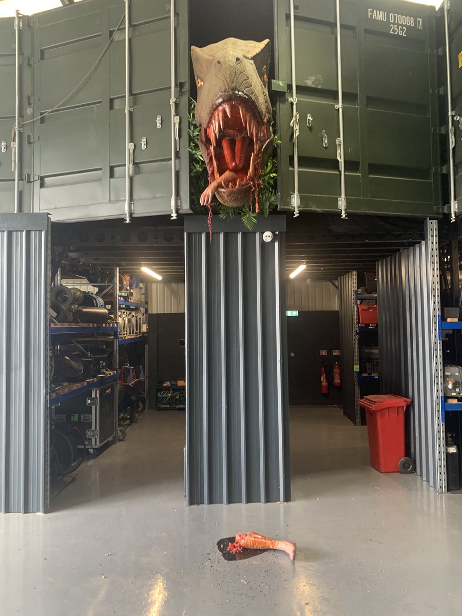 Dannysfx's tweet photo. I leave him alone for 5 minutes!!! #realsfx @realsfx #dinosaur #Dino https://t.co/UkdF5B7gQt