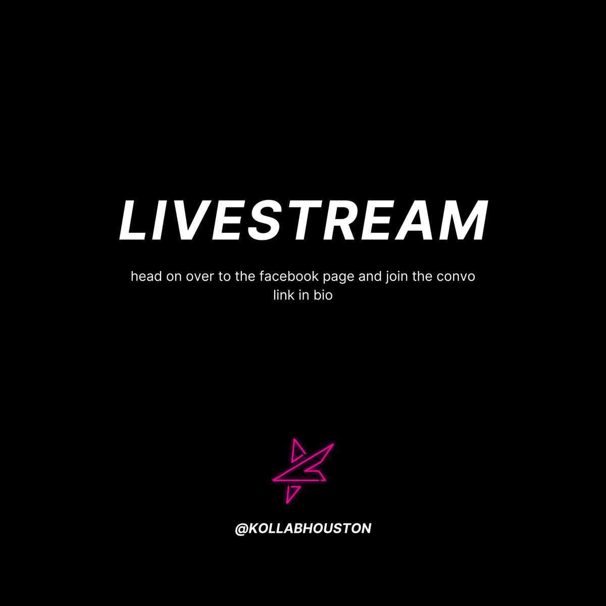 📺 Coming at you via Facebook and YouTube! Head on over to our Facebook page to join the conversation and save the date!⁠ Facebook.com/KollaborationH…