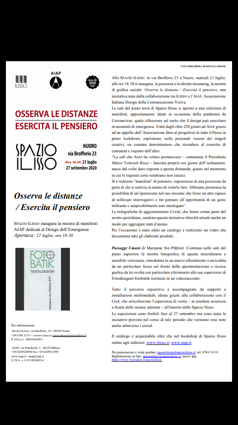 0c2327c8323f43d's tweet image. #Nuoro #SpazioIlisso ha offerto oggi un nuovo bellissimo allestimento per una mostra riflessiva: &quot;Osserva le distanze/Esercita il pensiero.