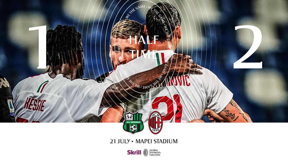 acmilan's tweet image. Ahead at the break, let's keep it up lads! 🔥
Avanti al riposo, non abbassiamo la guardia 🛡️
Sponsored by @skrill. Make your money move 
#SempreMilan
