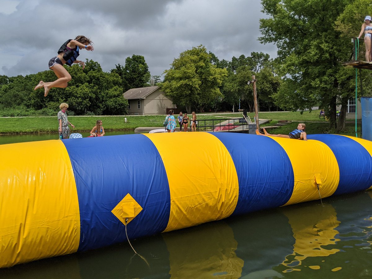 YouthfrontCamp's tweet image. Fishing, fun, food, and flying high on the blob have all been a part of free time so far today! #YFCampWest #Session8
