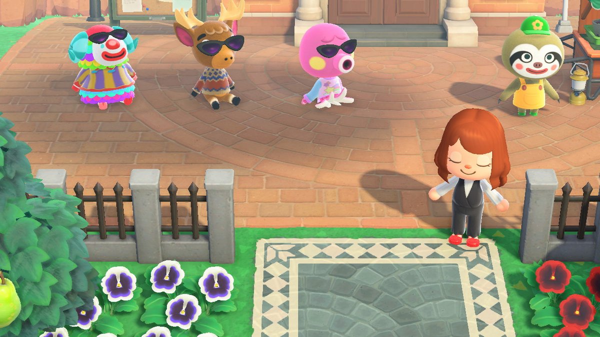 TheDerpGuru's tweet photo. When you don't get the 'wear sunglasses memo' #AnimalCrossing #ACNH #NintendoSwitch https://t.co/XwSeJBYH66