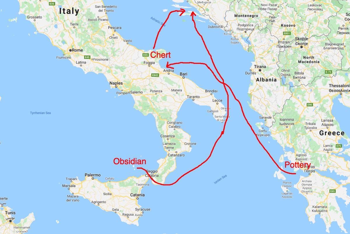 The reason why Nakovana should be famous is not (just) because the lithics found in the cave's front chamber are the proof of the maritime trade network which existed for thousands of years in the South of the Adriatic Sea...