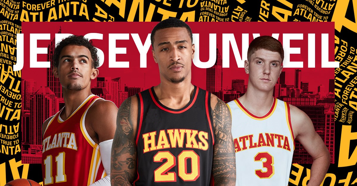 McJohnson922's tweet photo. @ATLHawks @TheTraeYoung @jcollins20_ @KevinHuerter Nice jerseys @ATLHawks but I just had to fix some minor problems they have; they look so much nicer without the obnoxious ads on 'em, don't you agree? #TrueToAtlanta #NoAdsOnJerseys https://t.co/oBwZQA2BjN