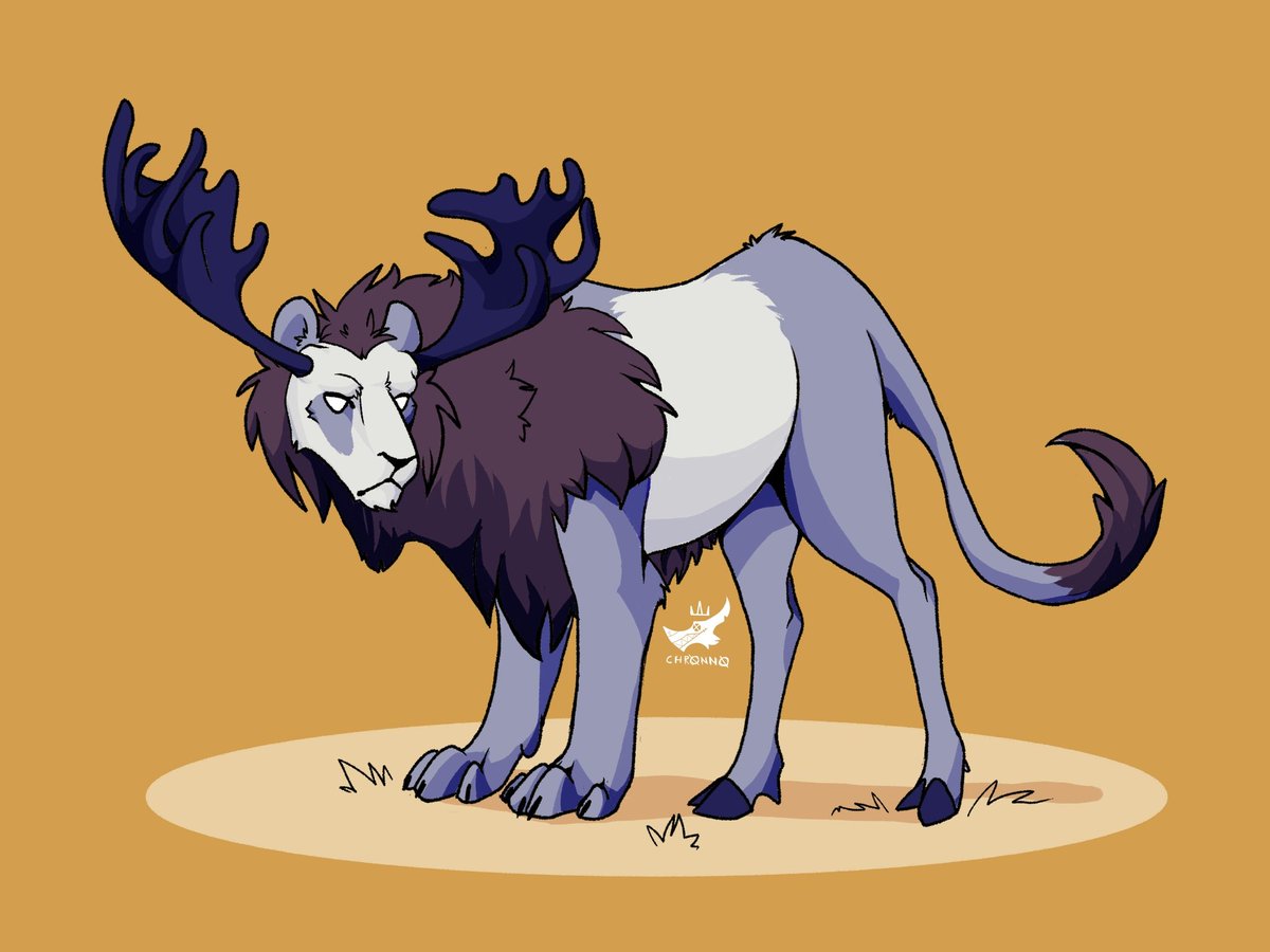 chronno_calypso's tweet photo. This beast was drawn for #randomcreaturedesign contest in one #AJ amino. It is a hybrid of panda, moose and lion. The reason why I chose so unnatural palette is taking colours from #AnimalJam animals. https://t.co/DRvCeZlGoR