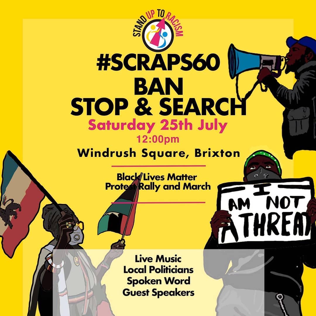 MissPaulaGreen's tweet photo. This Saturday in Windrush Square! Let's keep up the fight to ban stop and search and scrap section 60! #BlackLivesMatter #nojusticenopeace #noracistpolice #scrapsection60 #standuptoracism
https://t.co/kmjp1rDaLP https://t.co/hWYMOl6bm3