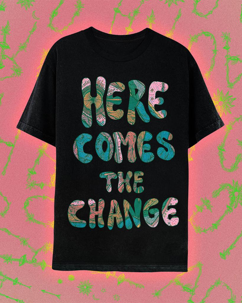 livenationAR's tweet photo. 🚨Merch Alert!🚨@iiswhoiis and Live Nation Merchandise 
have partnered on her new collection! Proceeds from the HERE COMES THE CHANGE tee goes to @blklivesmatter. Pick up yours at link in bio. https://t.co/4UQR6hBxio