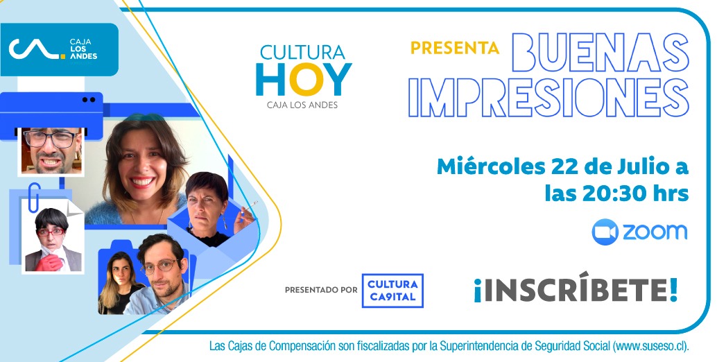 ¡Mañana! Los invitamos a ver la obra "Buenas Impresiones" por #Zoom.  Inscripciones 👉 bit.ly/3fSr0Ny