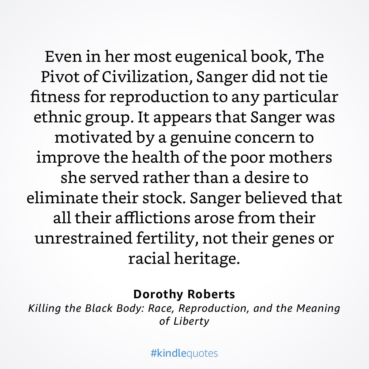 Antichoicers hyperfocus on her racist views—and yeah, she held some pretty racist views—but Margaret Sanger wasn’t trying to eradicate any particular ethnic group.She WAS trying to eradicate people with disabilities. Flat out.