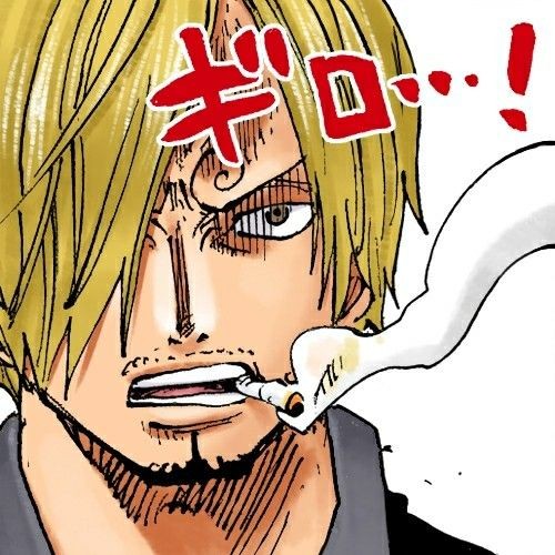 Sanji glared at the man and lighted up a cigarette.

"Lucky?!

You wouldn't be able to even land a hit on me, you-!"