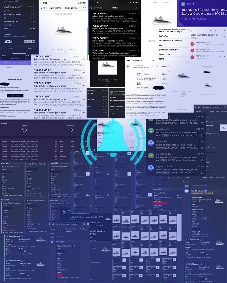 LoopAlerts's tweet photo. Yeezy Zyon success was off the charts from members botting and admin running slots so members can sit back and watch their emails roll in with no worries! This was just the start to our movie 🎥🍿🔔

118 pairs from just 13 members who posted success https://t.co/6LYaX3cBCq
