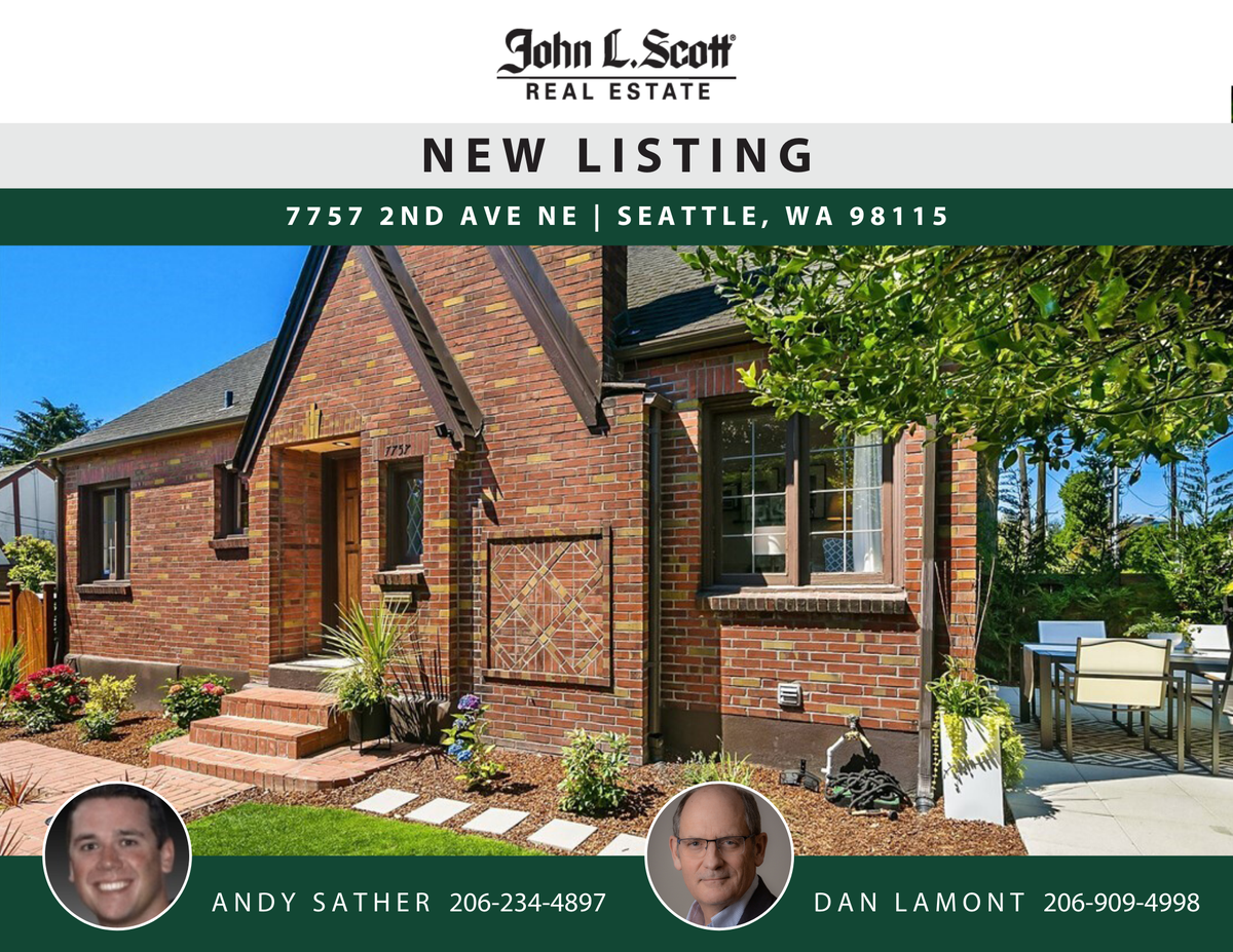 JLS_Seattle_NE's tweet photo. This new listing is a charming 3 bedroom 2 bath 1930’s brick Tudor in #GreenLake

https://t.co/api3P3HcyD

Contact Andy Sather at 206-234-4897 or Dan Lamont at 206-909-4998 for a private showing appointment

#johnlscottrealestate #seattle #greenlakeseattle #seattlerealestate https://t.co/2iUivg4qGX