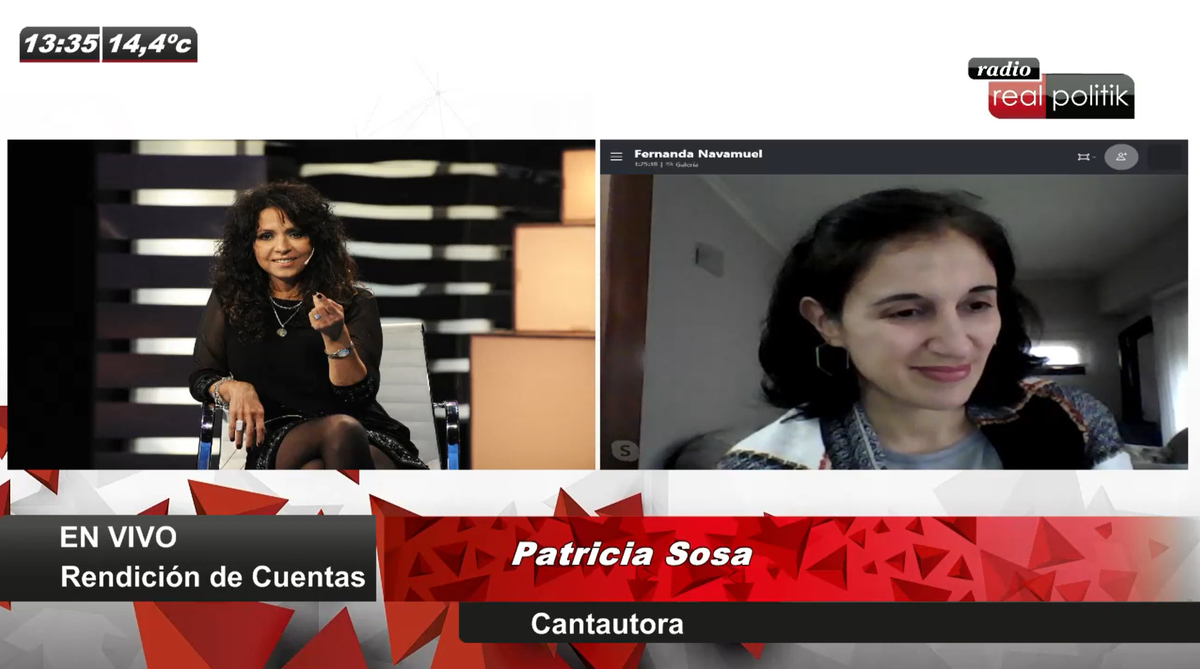 RealpolitikFM's tweet photo. [VIDEO] #SHOWENSTREAMING  | Patricia Sosa presenta su show en streaming: "Todos tienen la posibilidad de estar en primera fila" https://t.co/CfNmIkNx1C https://t.co/4s4tSW90LF