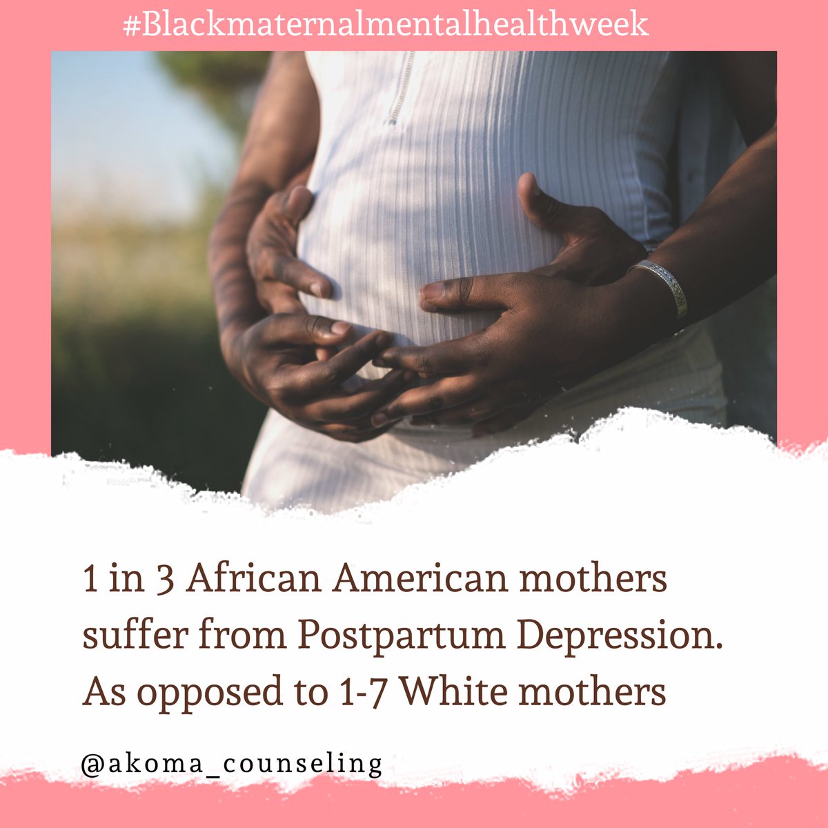 Did you know that not only are #Blackmaternalmortality rates high our #Blackmaternalmentalhealth rates are high too.  Your #mentalhealth can impact your pregnancy and delivery.  Consequences of untreated perinatal mood disorders are many #blackmaternalmentalhealthweek