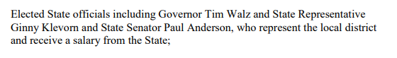 Cahill asked her about a section of the motion where she lists various people seemingly affected by the broad gag order, including these lawmakers: