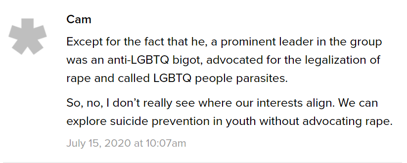 bane666au's tweet photo. @soyboy_8bit @jjsmokkieBOY57 The article is just a hit piece, designed to mislead those who don't care about the truth. the comment (below) from the comment section demonstrates this, where they attribute things said by anti-MRAs to Marc Angelucci. They don't care about the truth, they just want to hate us. https://t.co/gyVastKZ8P