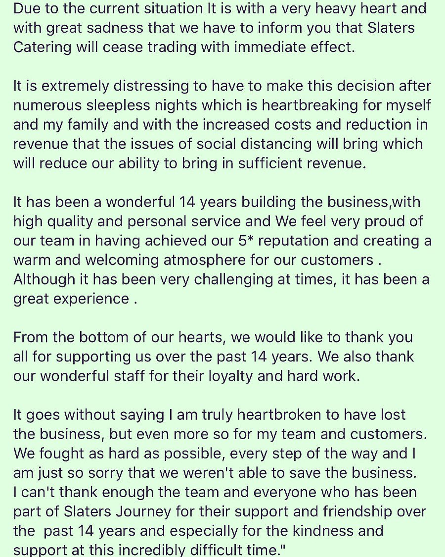 - A message from our Managing Director &amp; Head Chef, Vincent Slater.

Thankyou <a href="/LeylandGC/">Leyland Golf Club</a>  

Thankyou to all our loyal customers, supporters and friends of the business.