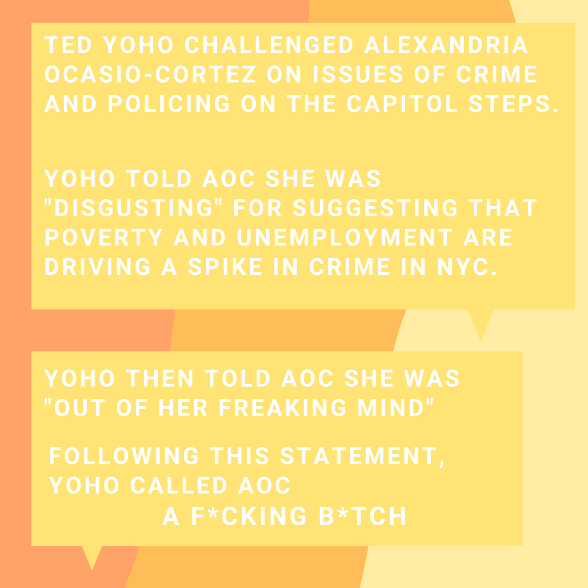 A_J_Christensen's tweet photo. Here's what happened between Alexandria Ocasio-Cortez and Ted Yoho...
#GND #M4A #florida #congress #progressive #vote #bluewave #votehimout #progressives #democrats #ac4congress #vote #voteblue #feelthebern #covid #election #claycounty #alachua #gainesville #AOC #Tedyoho https://t.co/4fGOiA6kwb