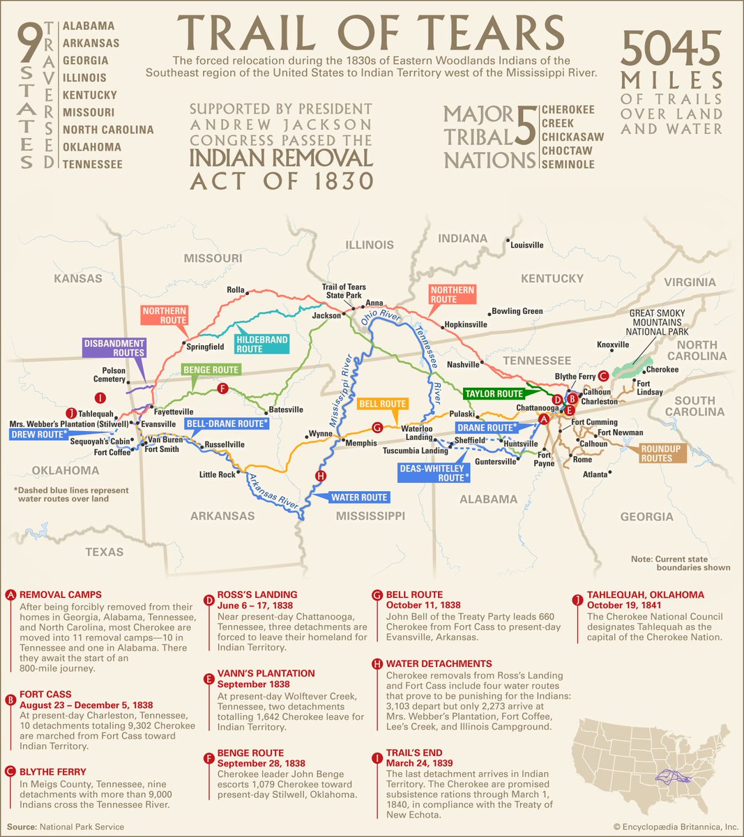 Speaking of the Trail of Tears. Do these States look familiar to you?