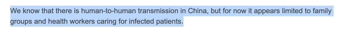 This same simple Risk Management could have saved thousands of lives had WHO taken the risk of human-to-human infection seriously on Jan 5 and then 23 rather than playing it down./pre4 https://www.who.int/csr/don/05-january-2020-pneumonia-of-unkown-cause-china/en/ https://www.who.int/dg/speeches/detail/who-director-general-s-statement-on-the-advice-of-the-ihr-emergency-committee-on-novel-coronavirus