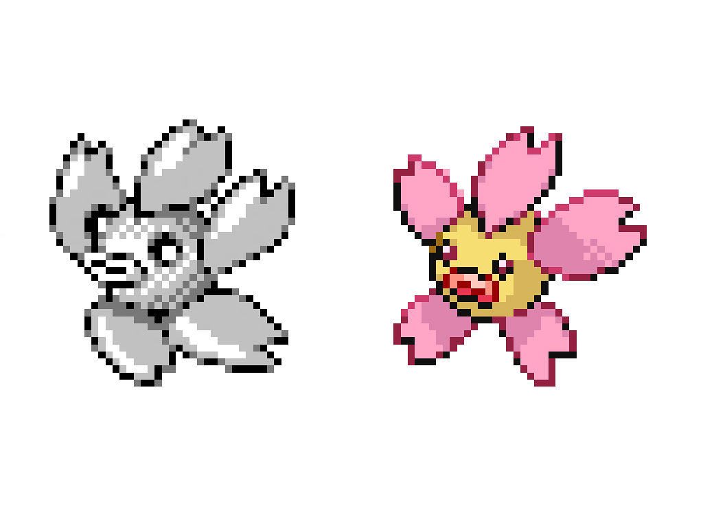 Pokets3's tweet photo. Beta Cherrim. It's amazing how it's been planned since the second generation.
#pokemon #pixelart #pixelartist #pixelpainter #japan #japanesegame #Nintendo #sprite #sprites #beta #videogames #pokemonbeta #spaceworld1997 https://t.co/6XCYijReSX