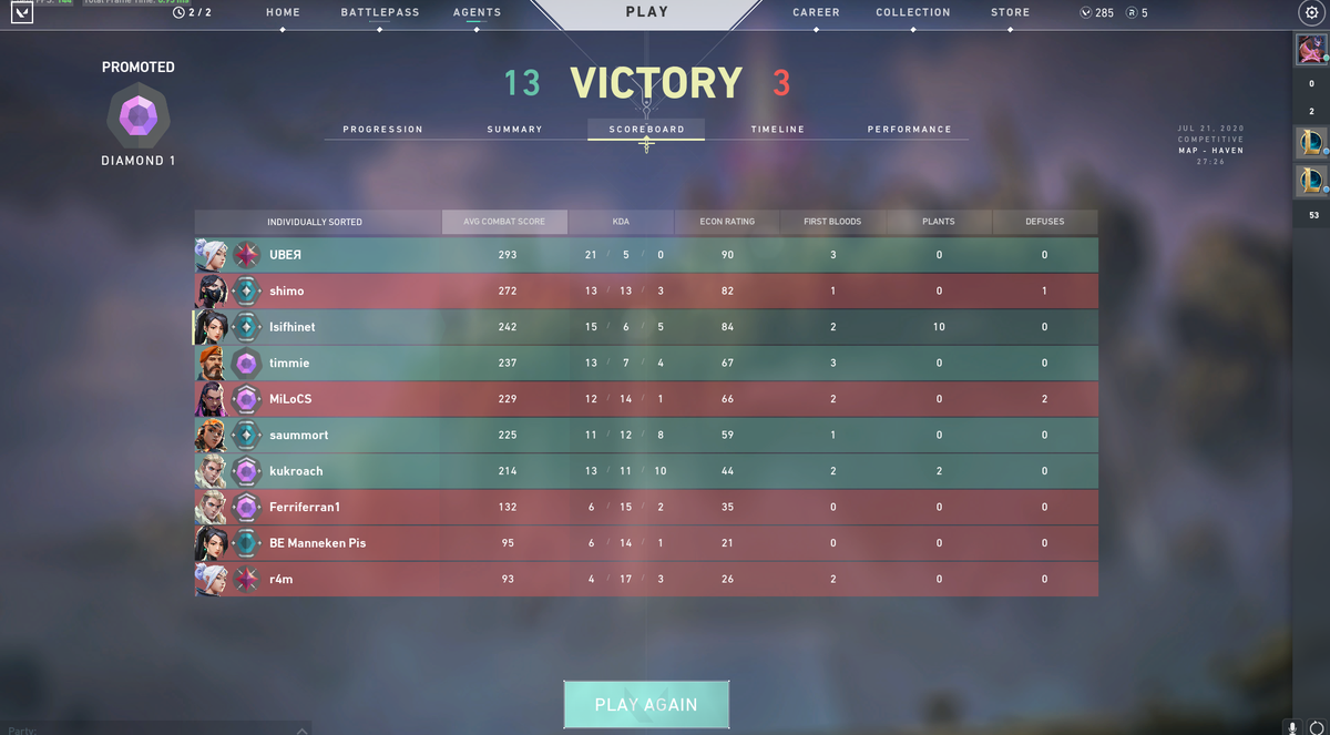 Isifhinet's tweet photo. Finally Diamond and what a nice game to get promoted in :D https://t.co/bzSVgZsBRX