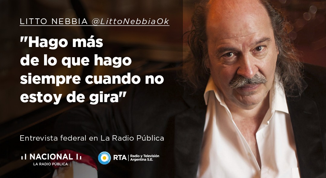 NacionalSj's tweet photo. #EntrevistaFederal "Hago más de lo que hago siempre cuando no estoy de gira" @LittoNebbiaOk @rta_se

@Lra5Rosario @nacionallra30 @NacionalQuiaca @NacionalSRosa @nacionalgchu @NacionalMza @NacFormosa @NacionalNeuquen https://t.co/0ehf8G4rH8