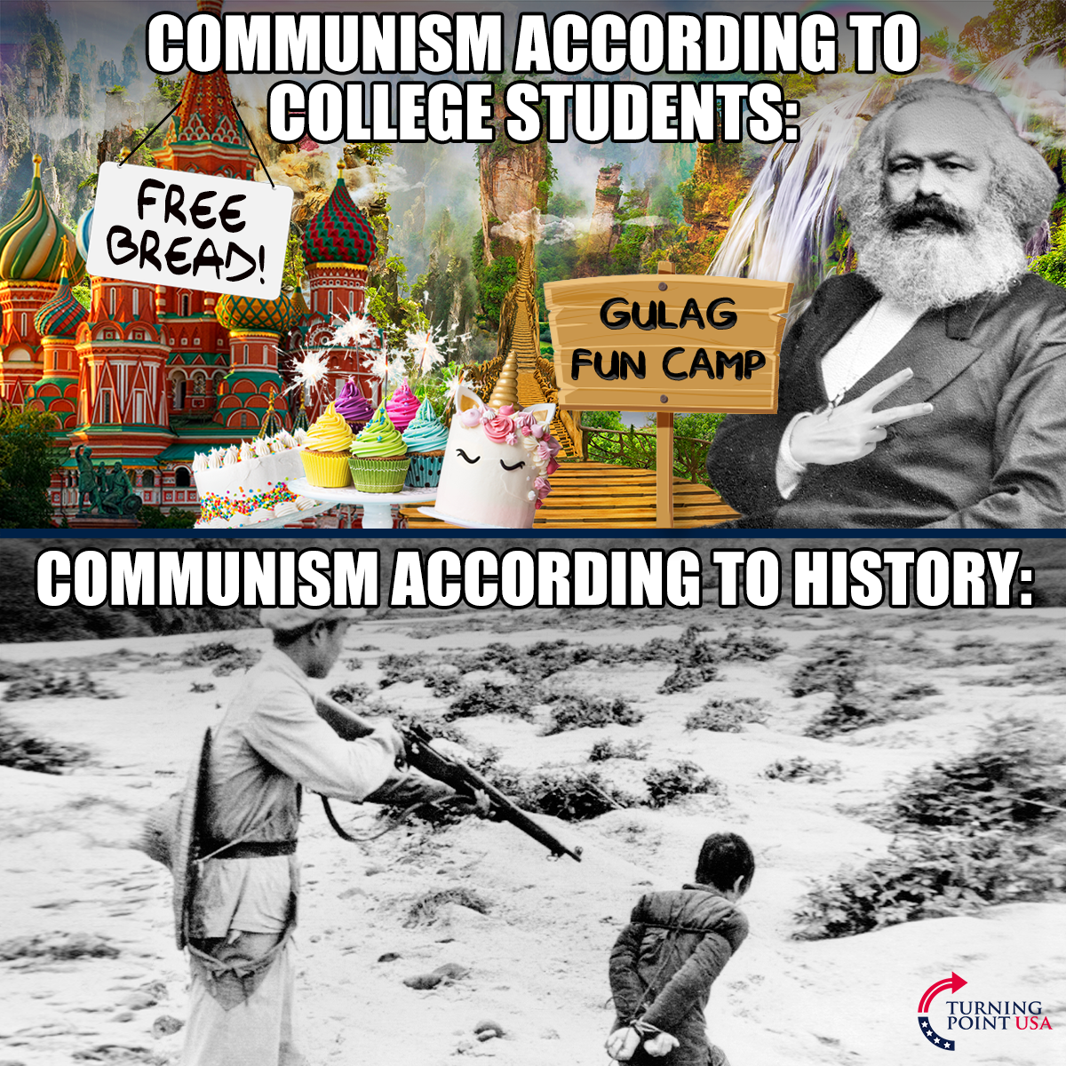 TPUSA's tweet photo. Careful What You Wish For! #SocialismSucks #CommunismKills https://t.co/iOFAiTjZA2