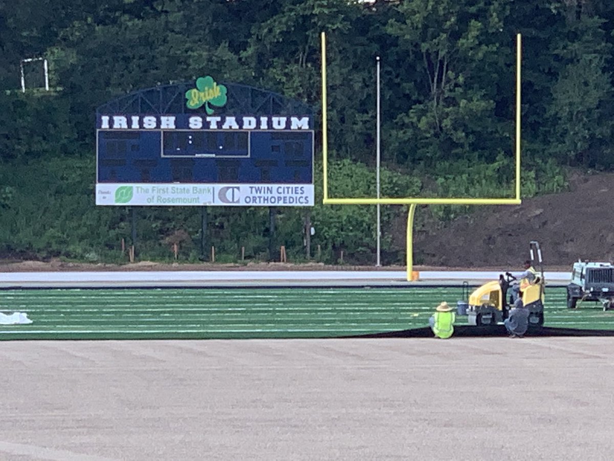 CoachErdmann's tweet photo. Turf in the stadium!!!! https://t.co/VfgY1NUlch