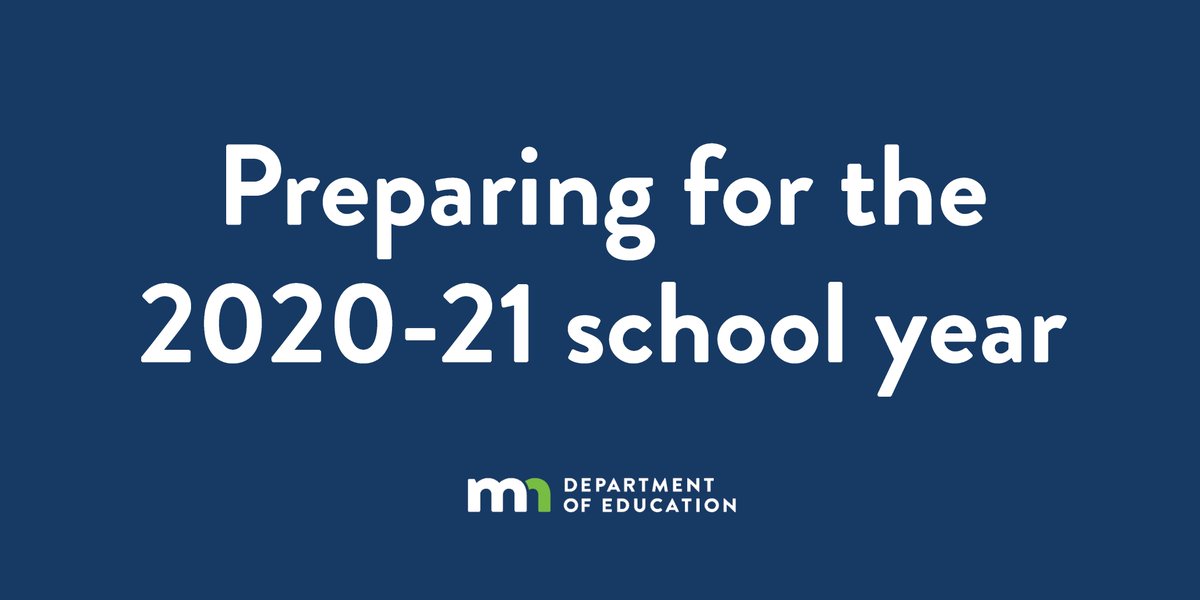 We are working hard, in partnership with <a href="/mnhealth/">mnhealth</a> and <a href="/GovTimWalz/">Governor Tim Walz</a>, to plan for the 2020-21 school year. By the end of next week, we plan to share more about our strategy to educate students, while keeping communities healthy and safe.