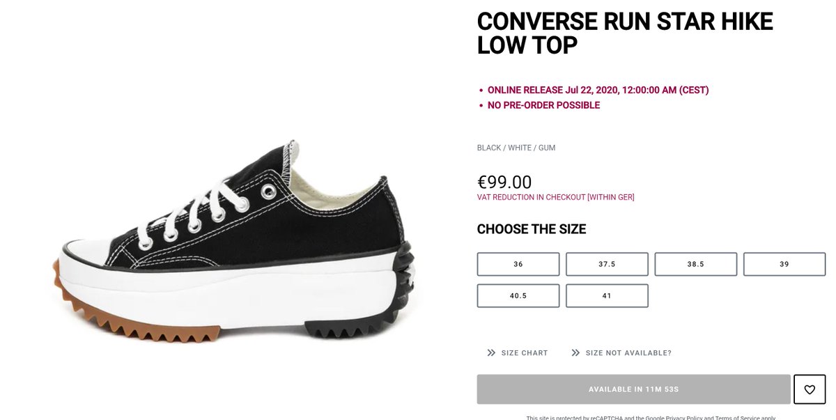 converse run star hike sizing