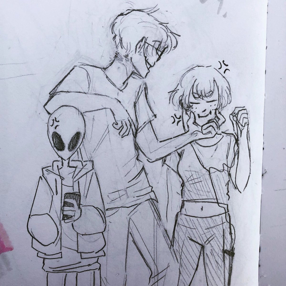 feraldog_'s tweet photo. Some #cryptidsteve content for whoever needs it π₯°π½ #sketch #art #originalcharacter #Aliens https://t.co/Yyu1XI0zP3