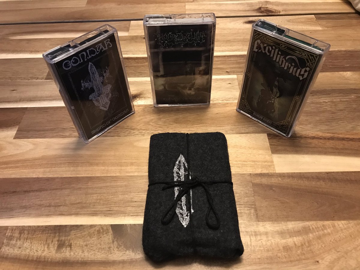ForestPassage's tweet photo. Getting my #dungeonsynth on with today’s soundtrack. Featured: #gondar, #holedweller, and #excilibrius tapes from #dungeonsdeeprecords, as well as a centerpiece of #merkury’s “Mori Otis” on #pacificthrenodies. Twitter needs more DS, so hold on to yer butts. https://t.co/JUxm4oUzVg