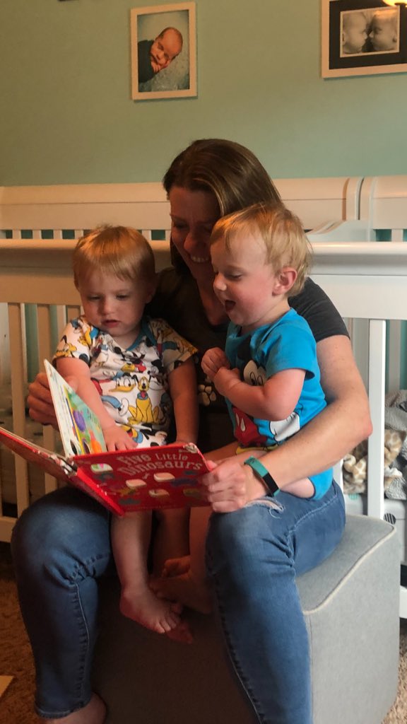 Mandy7919's tweet photo. Raising readers. Jackson’s excited face, John’s focused look, and Lorelei, once again, falling asleep with a book in her hands. My teacher, book-loving heart is so happy. #raisingreaders #bookworms https://t.co/RTipwS2hZL