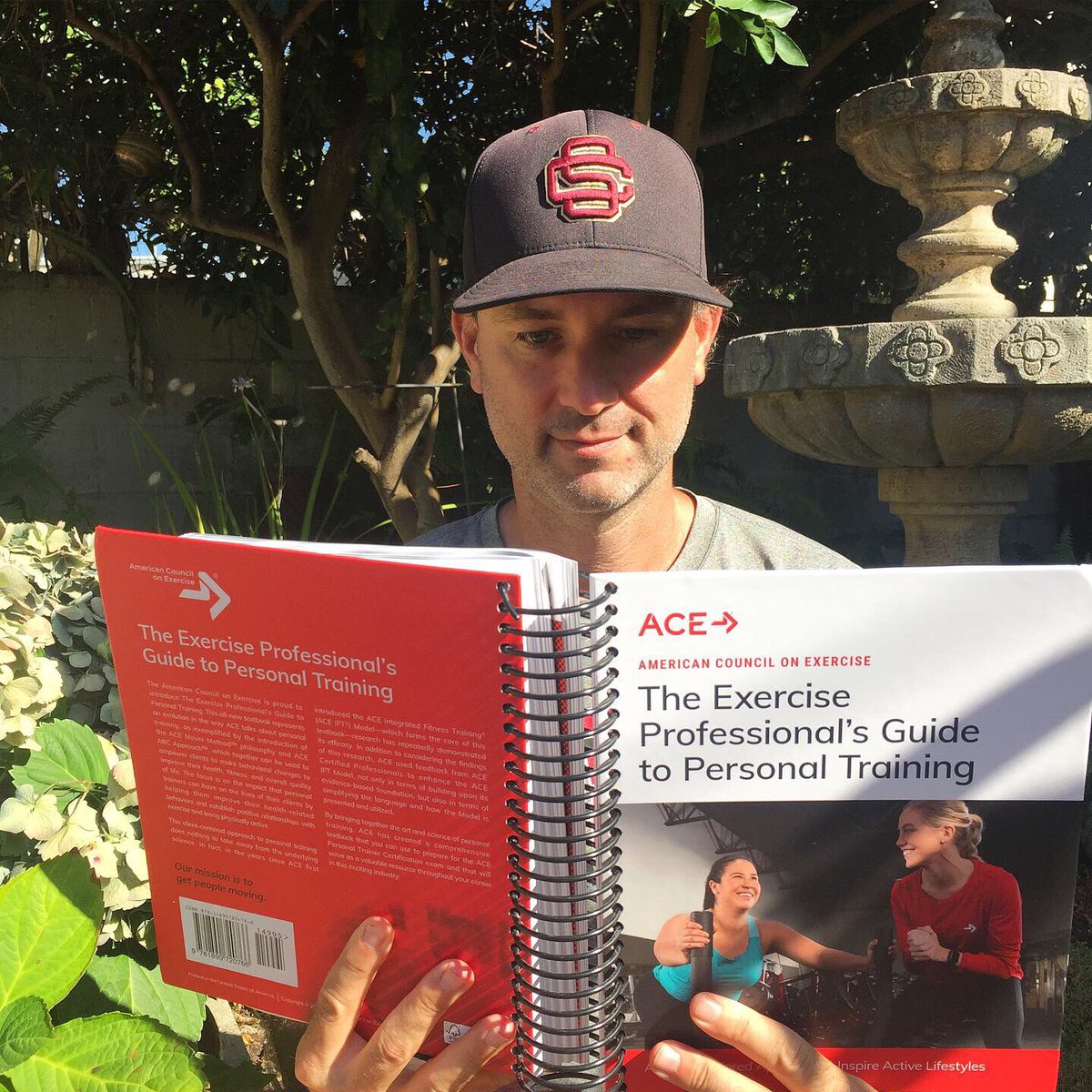 DrJessMatthews's tweet photo. Allow me to introduce you to this newly certified @acefitness #personaltrainer...my husband! ๐๐ฝ (who happens to be reading the new ACE #personaltraining book which I served as a content editor for ๐ค)
#trainertuesday #allinthefamily
#exerciseprofessional #exercise #fitness https://t.co/mMiNWx53fg