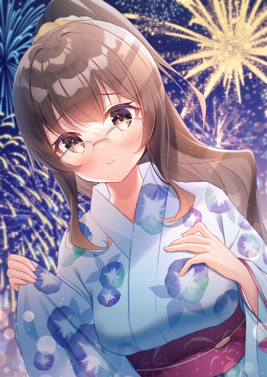 「浴衣双葉  #青ブタ 」|餃子ぬこのイラスト