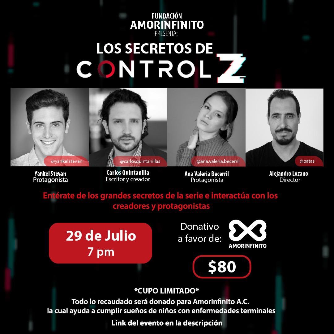 La serie “Control Z” revelará sus secretos a favor de Fundación Amorinfinito