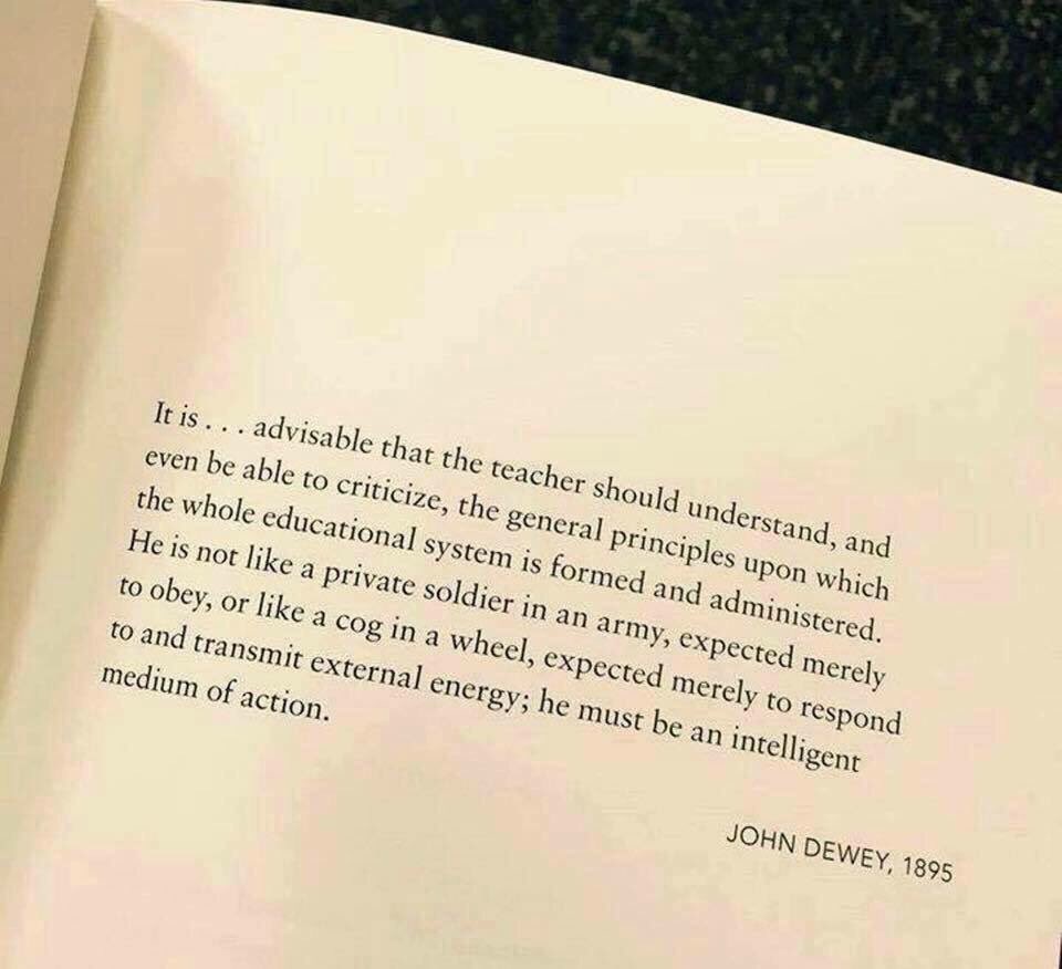 Let me tell ya, my man John Dewey knew a thing or too. 

#educators #EdTwitter #foodforthought #EducationWithCOVID