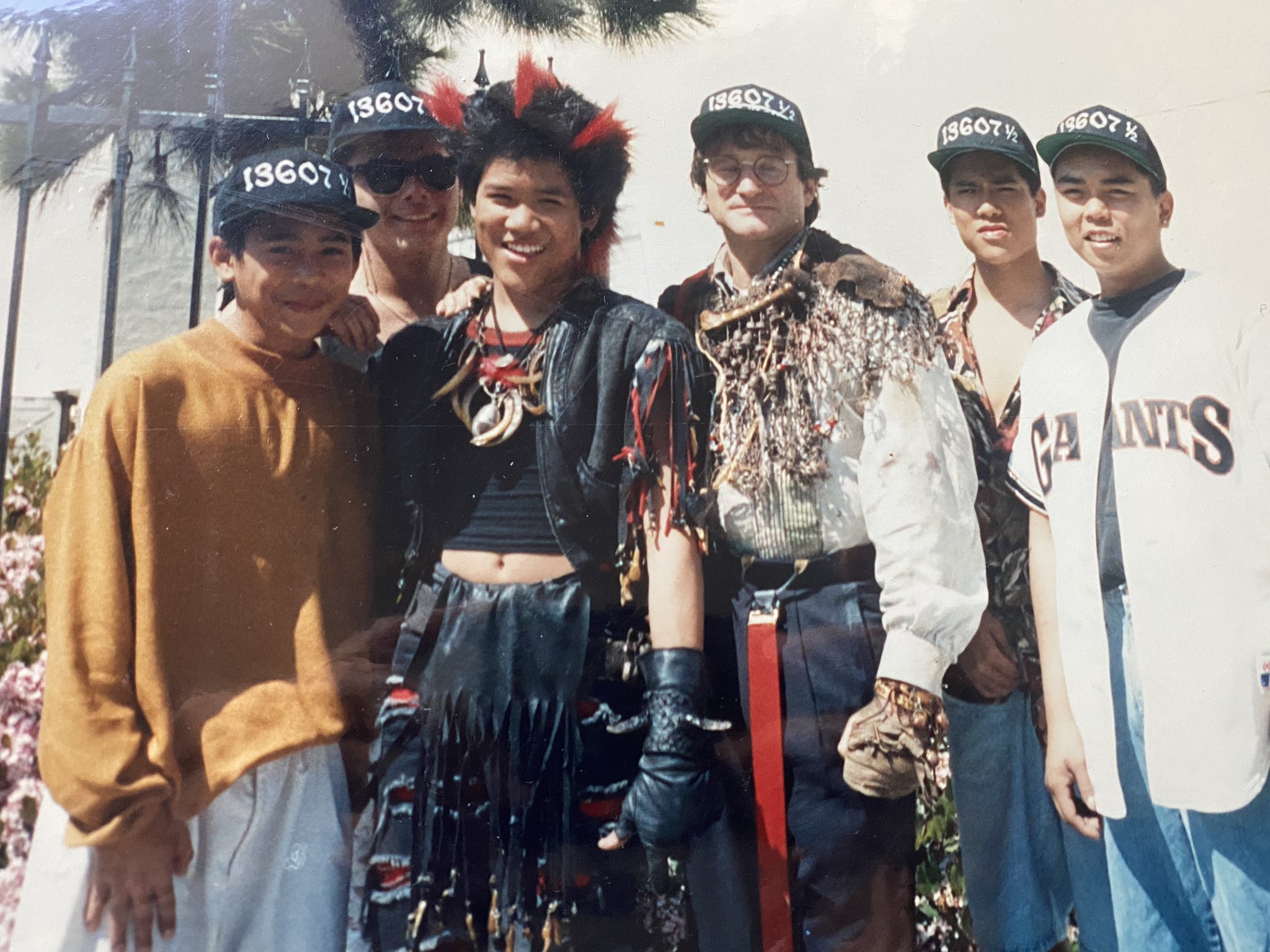 Dante Basco I Just Wanted To Say Happy Birthday To Robinwilliams This Is A Pic On The Sony Lot During Shooting We Gave Him A Hat W The Name Of