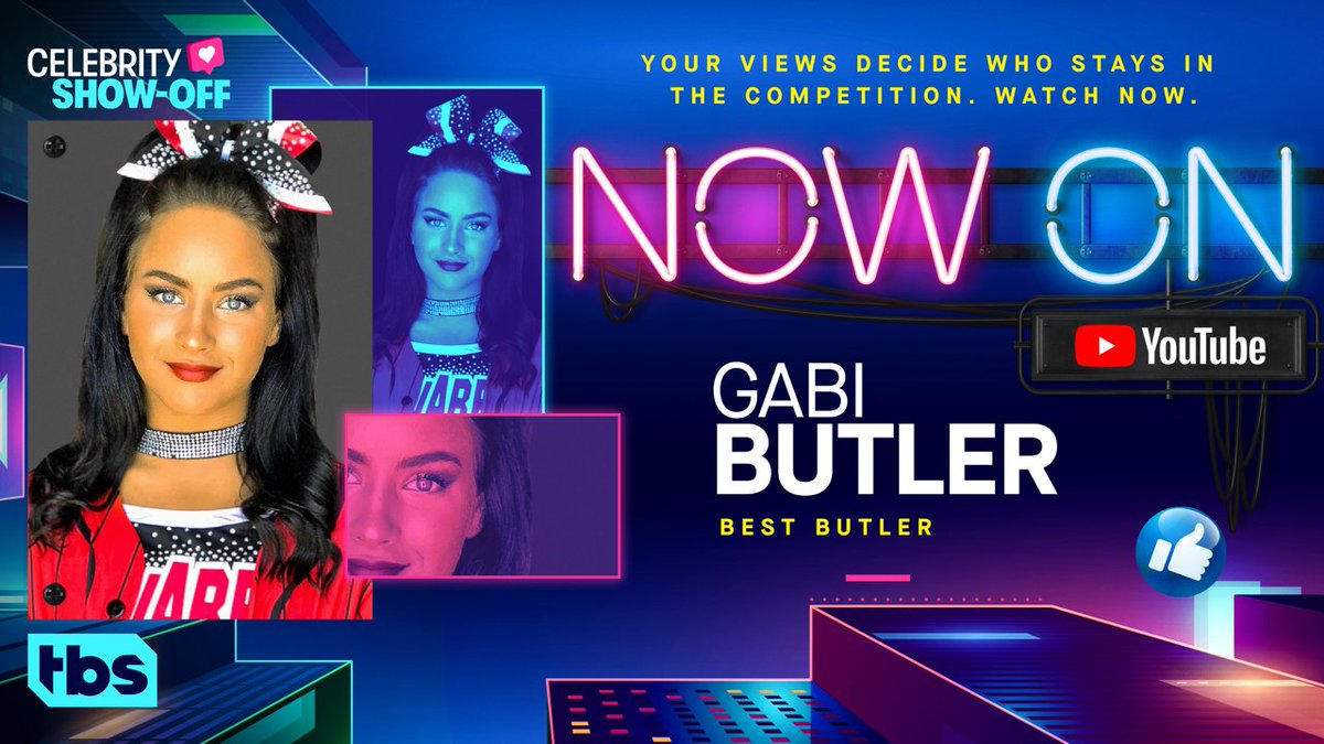 GabiButlerCheer's tweet photo. Its finally time!! Ok, I need everyone's help! All of my friends out there go watch my 1st episode for TBS #celebshowoff right now and make sure to like, comment and share!! (Retweet too❤) https://t.co/MIdzATbKTJ https://t.co/Yfl3P3lXo4