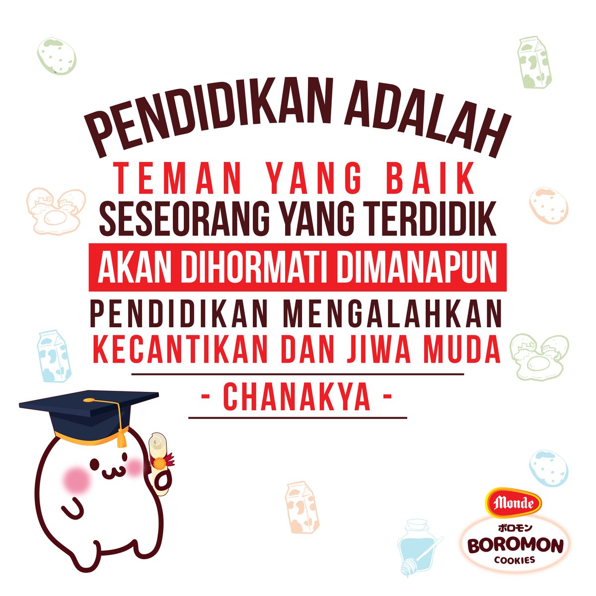 Siapa yang setuju kalau pendidikan adalah teman yang baik?
Tanamkan quote ini pada Si Kecil ya Smart Moms 😊
.
#MondeBoromon #BoromonCookies #CookiesBayi