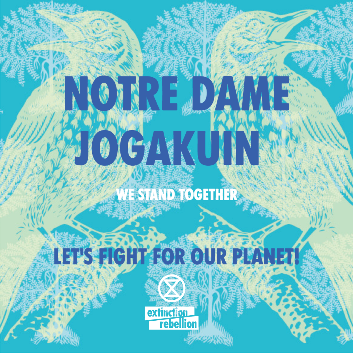 Xramerica2030's tweet photo. Proud to be in the fight for climate &amp; ecological justice alongside you, Notre Dame Jogakuin!

All love from the USA, beautiful fellow Rebels!💚✊🏽🌍

#RebelForLife 
#MaximumDisruption
#MaximumLove

Please enjoy this gift of solidarity from our lovely Rebel Molly. 😊 https://t.co/c7zxTNoy6V