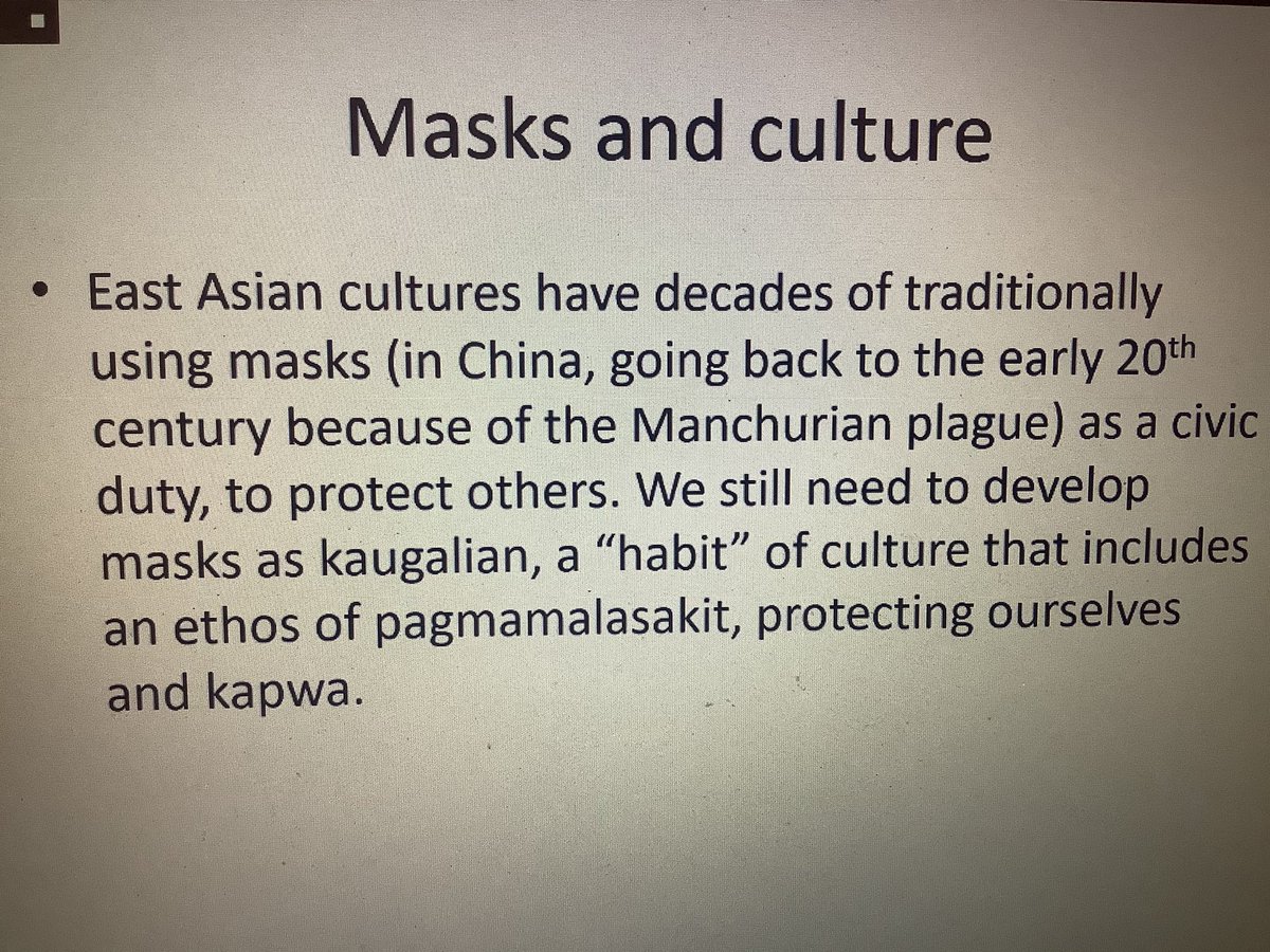 Acd. Tan: In East Asian cultures, we consider the use of masks as civic duty to protect others even before pandemic.  #PilipiNAST  #COVID19AlaminNatin