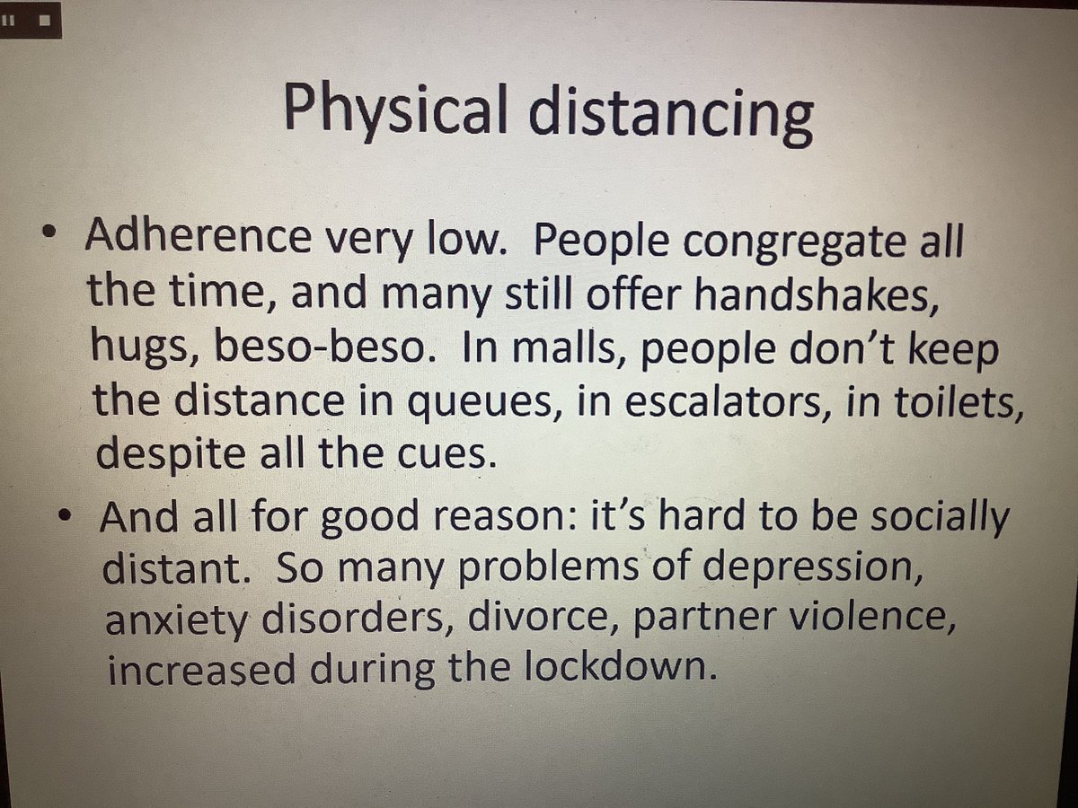 Acd. Tan: Physical distancing, as rarely used because of some mistake when we identified it first as social distancing, is challenging as our adherence to it is low because it is part of our culture. #PilipiNAST  #COVID19AlaminNatin