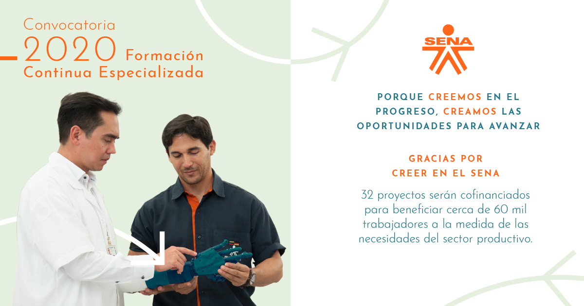 SENAComunica's tweet photo. #SENAConLasEmpresas | Los 32 proyectos seleccionados hacen parte de las empresas que pagan parafiscales a la entidad y participaron en la convocatoria de Formación Continua Especializada 2020, ¿Cuál es el beneficio? 💁capacitación según el requerimiento del sector productivo. 🤓 https://t.co/WctVGuXQIR