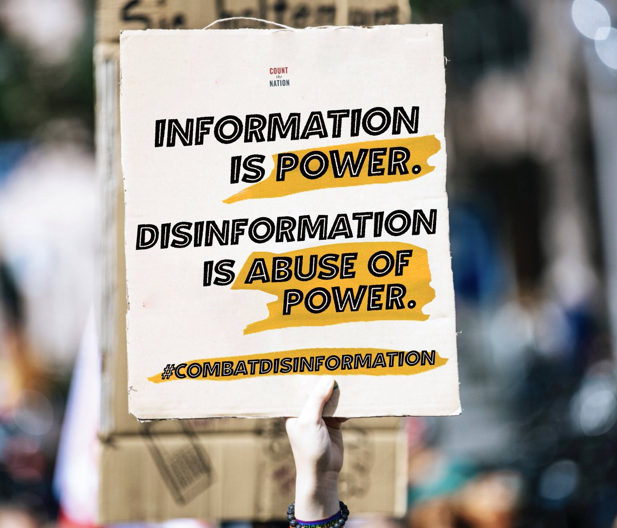 ‼️ Information is POWER. Disinformation is ABUSE of POWER.💡💪🏼

 #HoldThemAccountable #TheMoreYouKnow  #TheTruthShallPrevail #SpreadFactsNotFear #EducateYourself #EducateOthers 
#CombatDisinformation