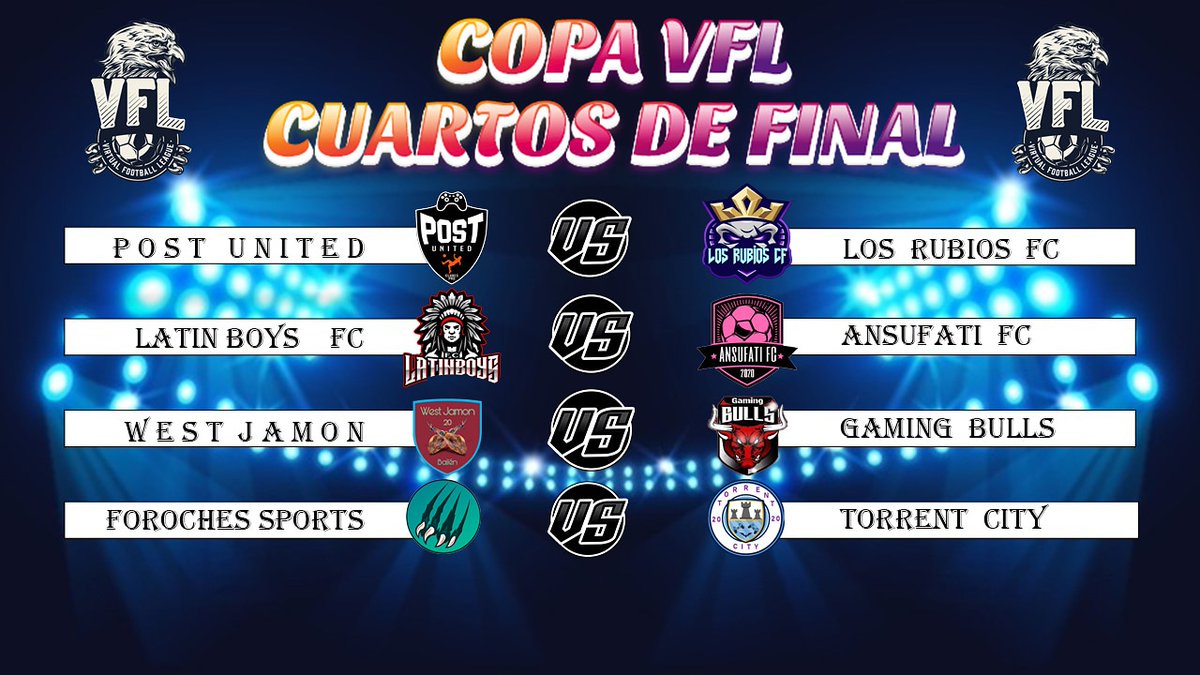 Latinboysfc's tweet photo. @EuropeVfl  LA FASE DE CUARTOS ESTA LISTA!!! https://t.co/XHGp76n6UE
