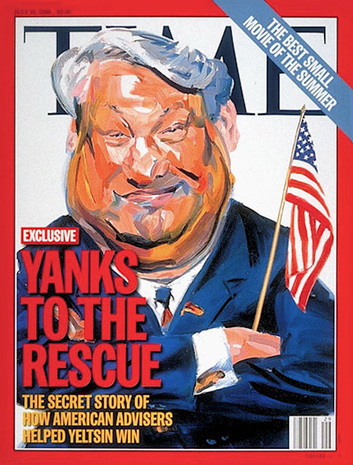 Yeltsin was puppets, backed by Clinton and US advisors. And whole most Americans were happy to see Communism fall and didn't pay any attention to what was going on in Russia in the 1990s, Clinton connected people were making money. Lots of money.